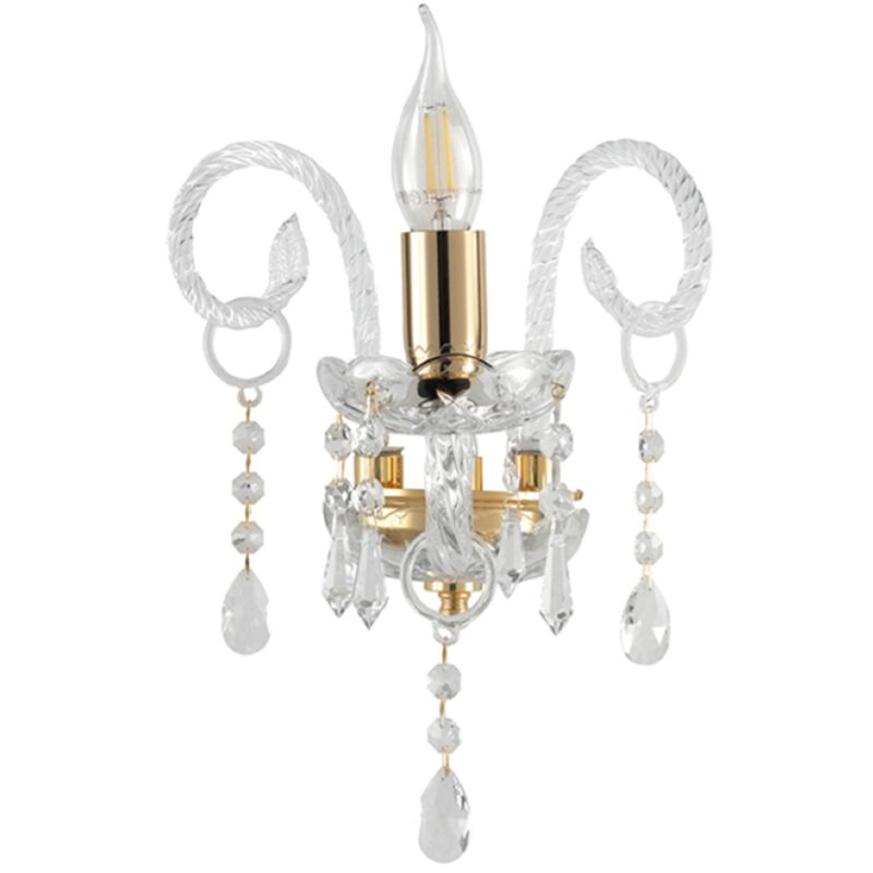 foto del prodotto lampada applique 27x25 cm in cristallo mariateresa intrecciato 1 luce