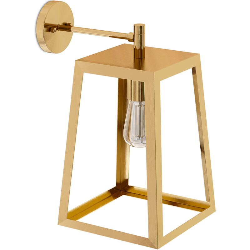 foto del prodotto lampada applique da parete metallo oro olivia oro