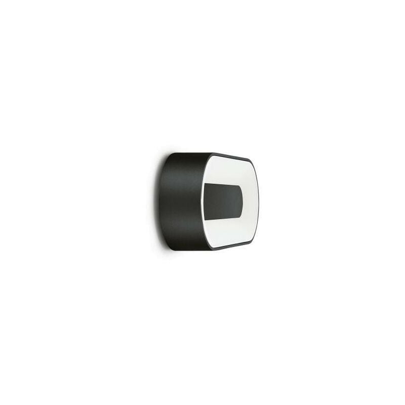 foto del prodotto lampada applique led lombardo ross 280, 13w, 1560 lumen, colore luce bianca naturale 4000k, colore decorazione nero, lom ll124001n
