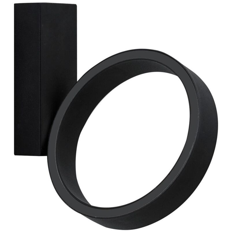 foto del prodotto lampada applique parete led 3000k 7watt colore nero rossini ens001n