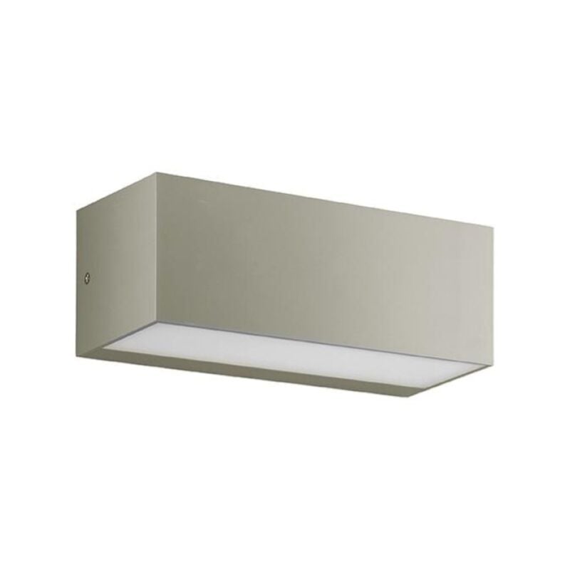 foto del prodotto lampada applique per esterni 23x10 cm falco a doppia emissione silver