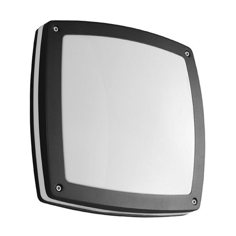 foto del prodotto lampada applique per esterni 30x30 cm paris in alluminio nero