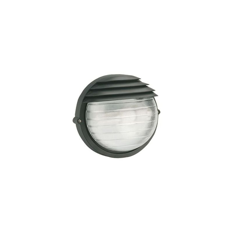 foto del prodotto lampada applique tonda grande colore nero per esterno linea palpebra sovil