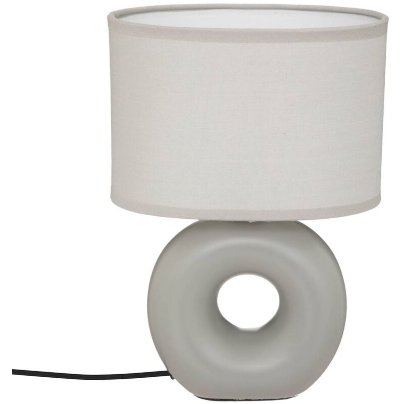 foto del prodotto lampada baru grigio opaco, ceramica h26cm atmosphera cr ateur d int rieur