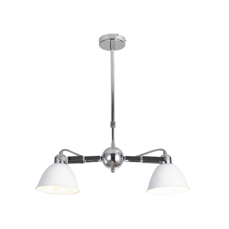 foto del prodotto lampada buri 2xe27 bianco cromo regx52x15,5 cm