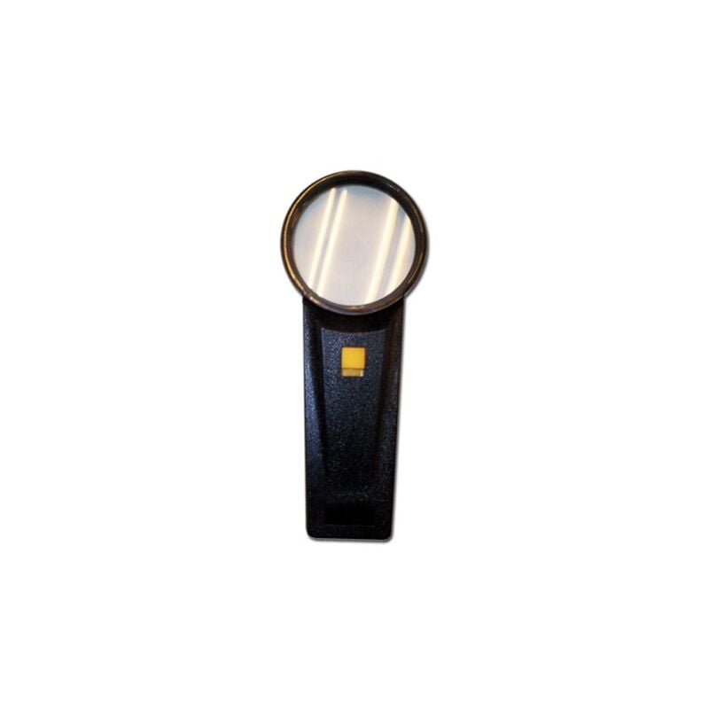 foto del prodotto lampada con lente d ingrandimento diametro 75 mm senza batterie utilizza 2 aa 31071