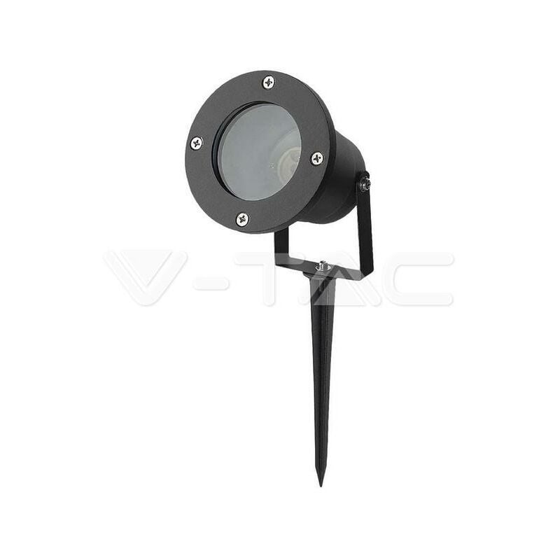 foto del prodotto lampada con picchetto v tac garden gu10 ip65 nero vt 770 7571