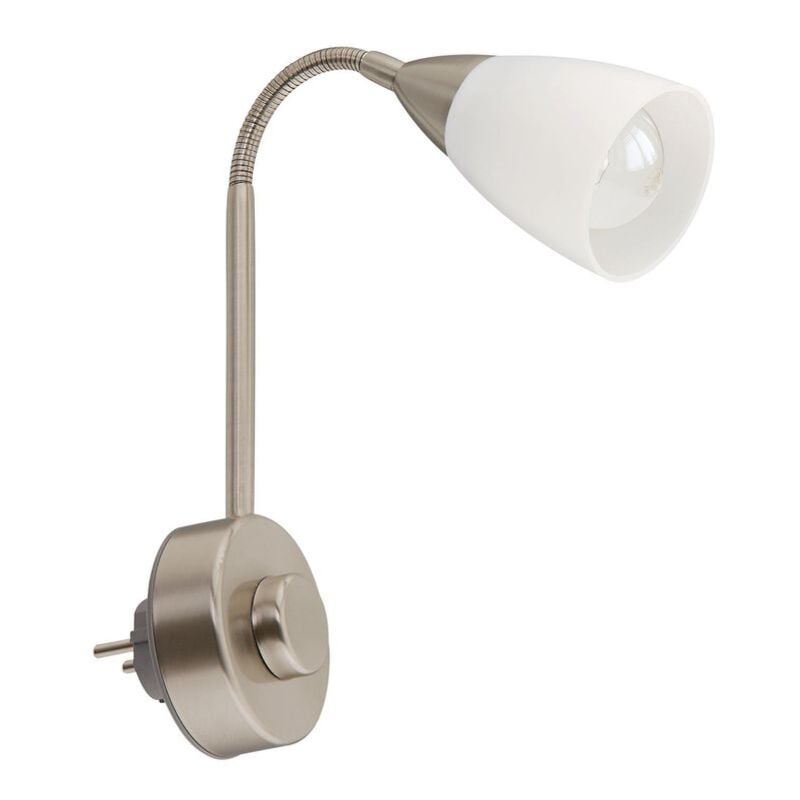 foto del prodotto lampada con spina, 23,5 cm, max. 25 w, nichel opaco briloner leuchten