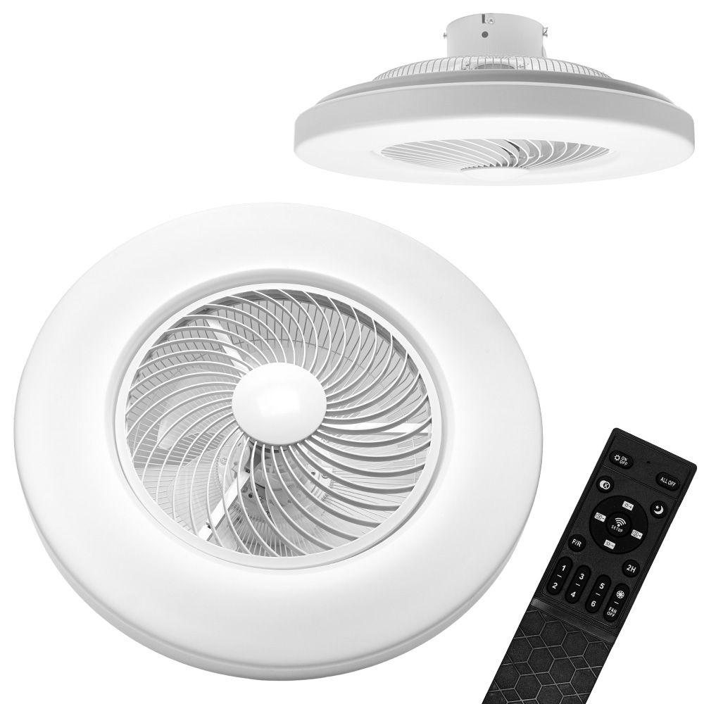 foto del prodotto lampada con ventilatore app1551-c white