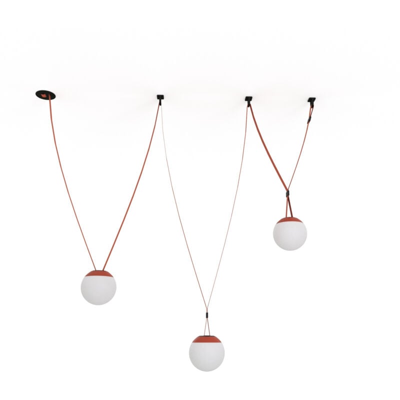 foto del prodotto lampada configurabile 'axia 6' - 3 lampade a sfera 12w nastro