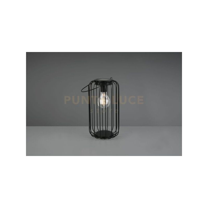 foto del prodotto lampada cotoca led da esterno gabbia nera solare con sensore crepuscolare r55316132