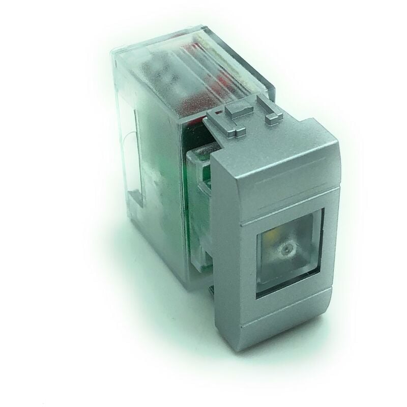 foto del prodotto lampada d emergenza a led 1 modulo keystone 50lm 1w autonomia 6h con adattatore bticino living light tech grigio