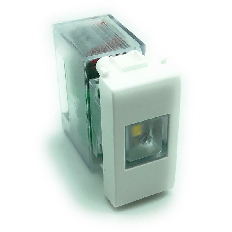 foto del prodotto lampada d emergenza a led 1 modulo keystone 50lm 1w autonomia 6h con adattatore plana bianco