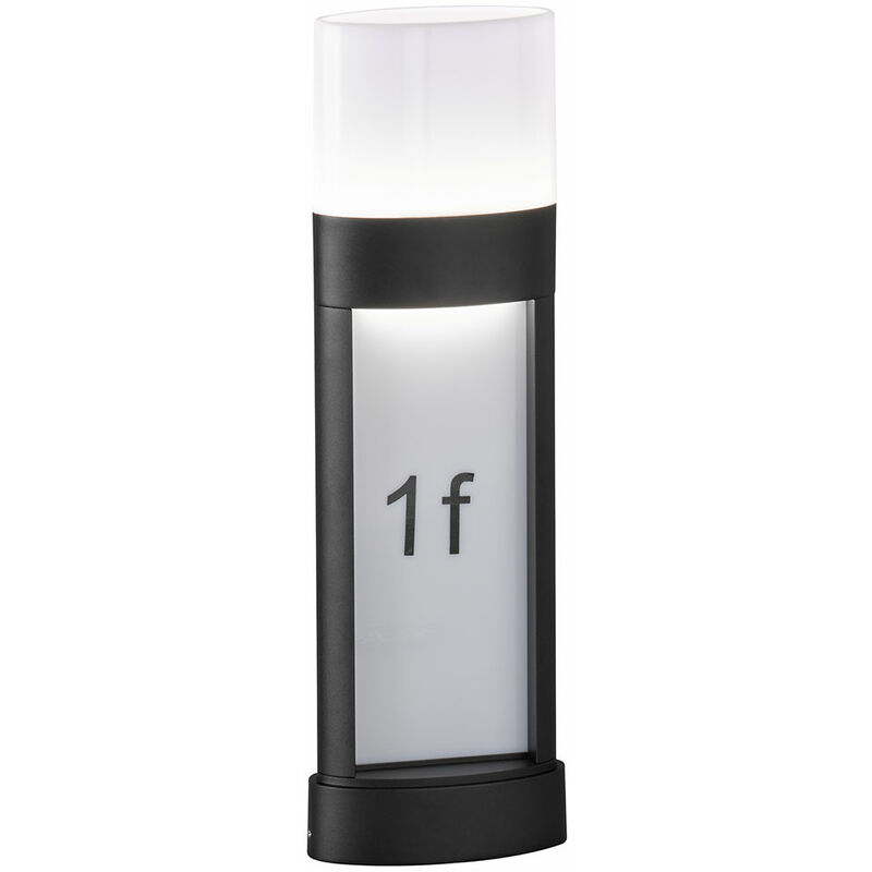 foto del prodotto lampada d ingresso lampada da terra per esterno numero civico luce esterna ip54, luce vialetto patio giardino, nero, adesivo, 1x led 10.5w 660lm