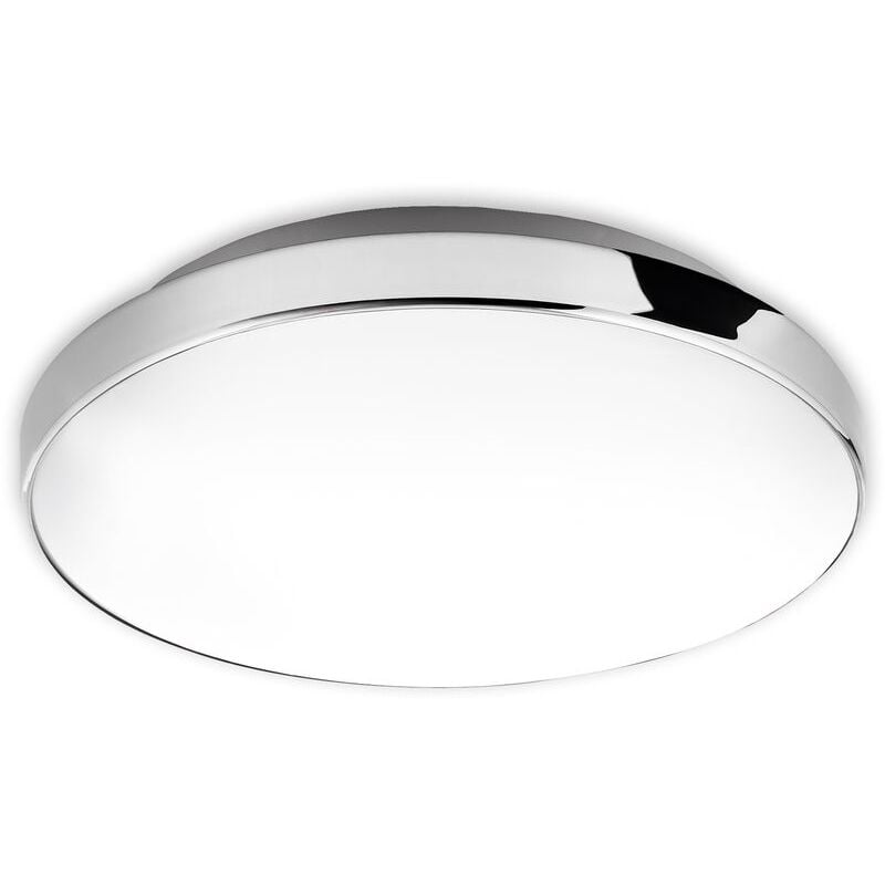 foto del prodotto lampada da bagno a led lampada da soffitto ip44 13 watt bianco cromo 28,5 cm briloner