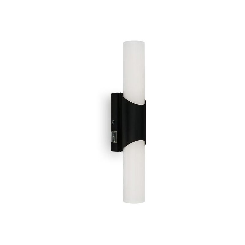 foto del prodotto lampada da bagno a led, nera, led 7 w