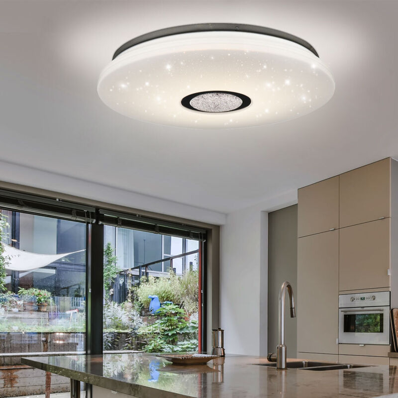 foto del prodotto lampada da camera da letto plafoniera soggiorno plafoniera cielo stellato, dimmerabile, bianco, 1x led 23w 1900lm 3000k, pxh 60x10cm nino lighten