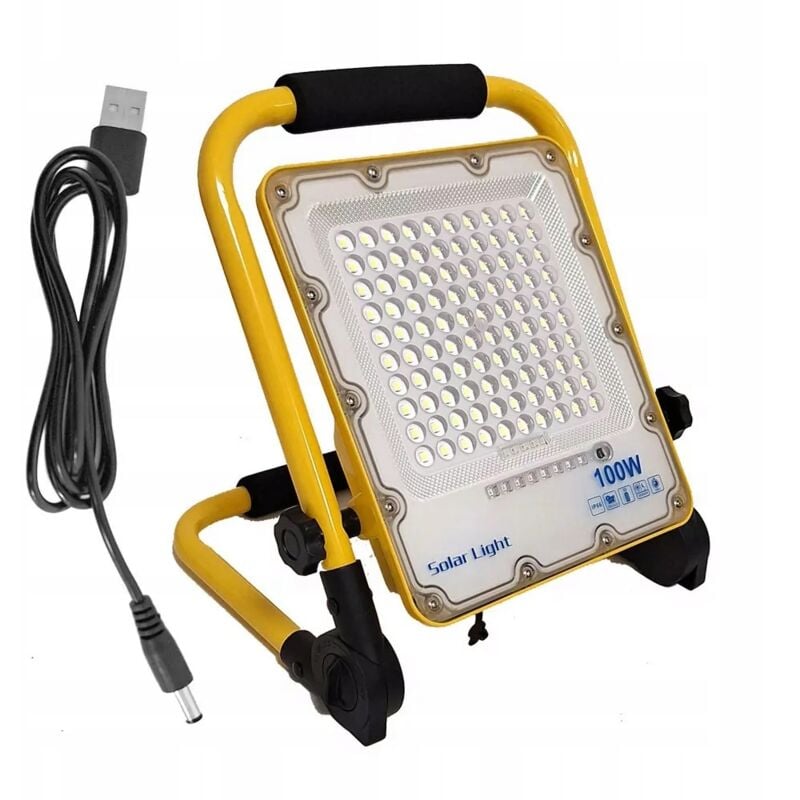 foto del prodotto lampada da cantiere portatile a led alogena 100w 230v cavo usb a batteria