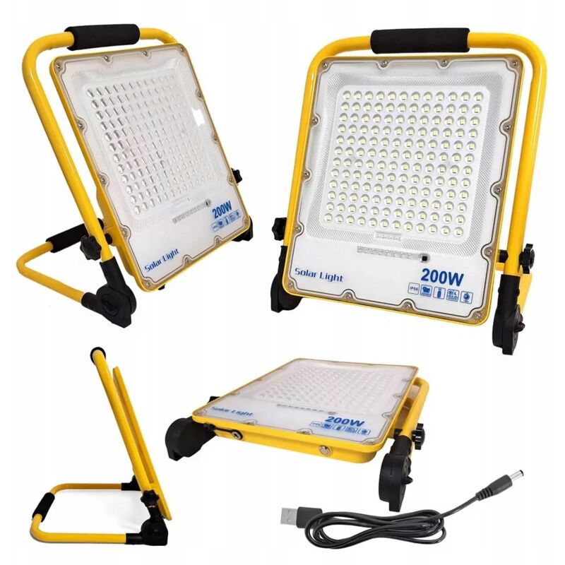 foto del prodotto lampada da cantiere portatile a led alogena 200w a 230v cavo usb a batteria