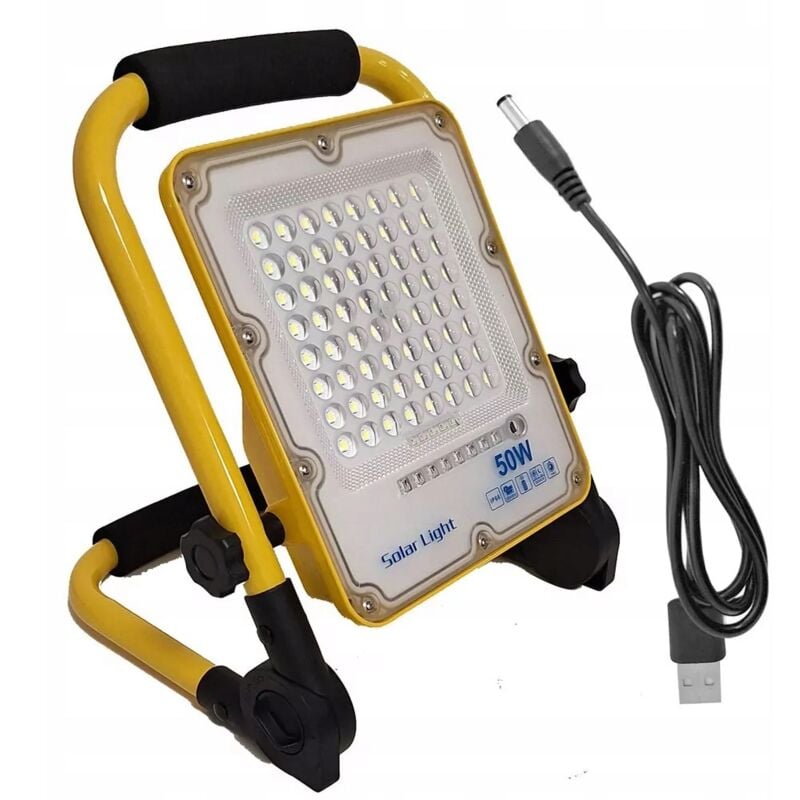 foto del prodotto lampada da cantiere portatile a led alogena 50w 230v cavo usb a batteria