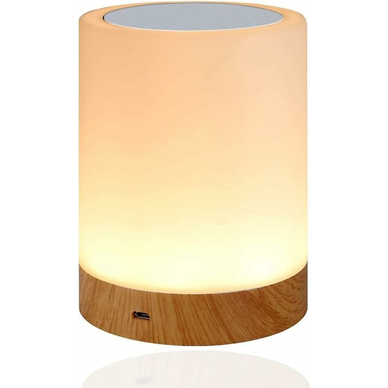 foto del prodotto lampada da comodino a led, lampada da scrivania con atmosfera dimmerabile per soggiorno camera da letto, luce notturna portatile 16 colori con luce
