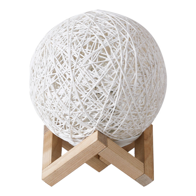 foto del prodotto lampada da comodino a luce notturna a led luce d atmosfera in legno di rattan ricaricabile tramite usb la lampada da tavolo della camera da letto