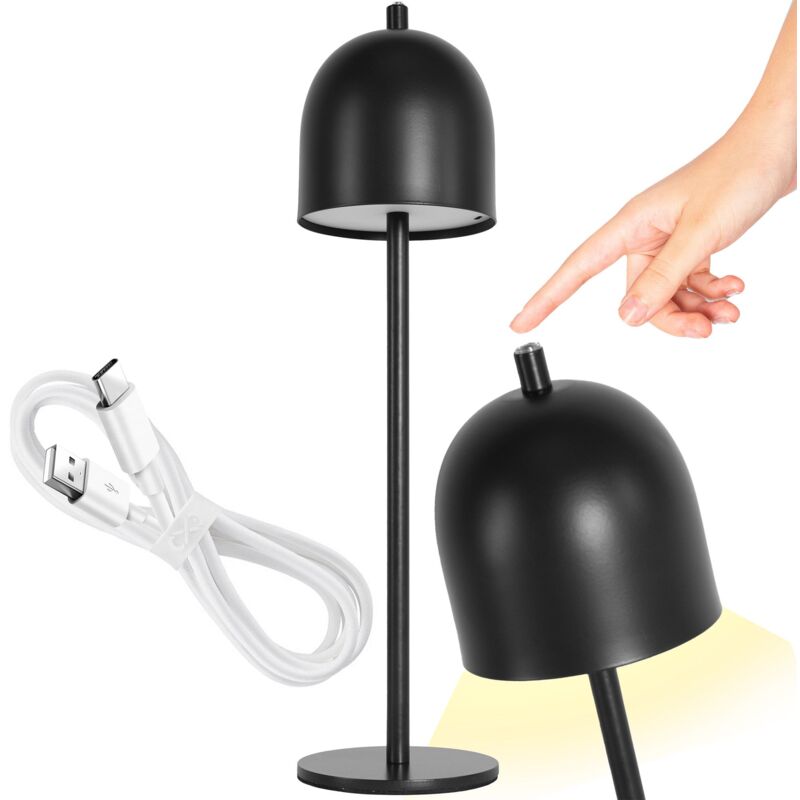 foto del prodotto lampada da comodino app1358 t black