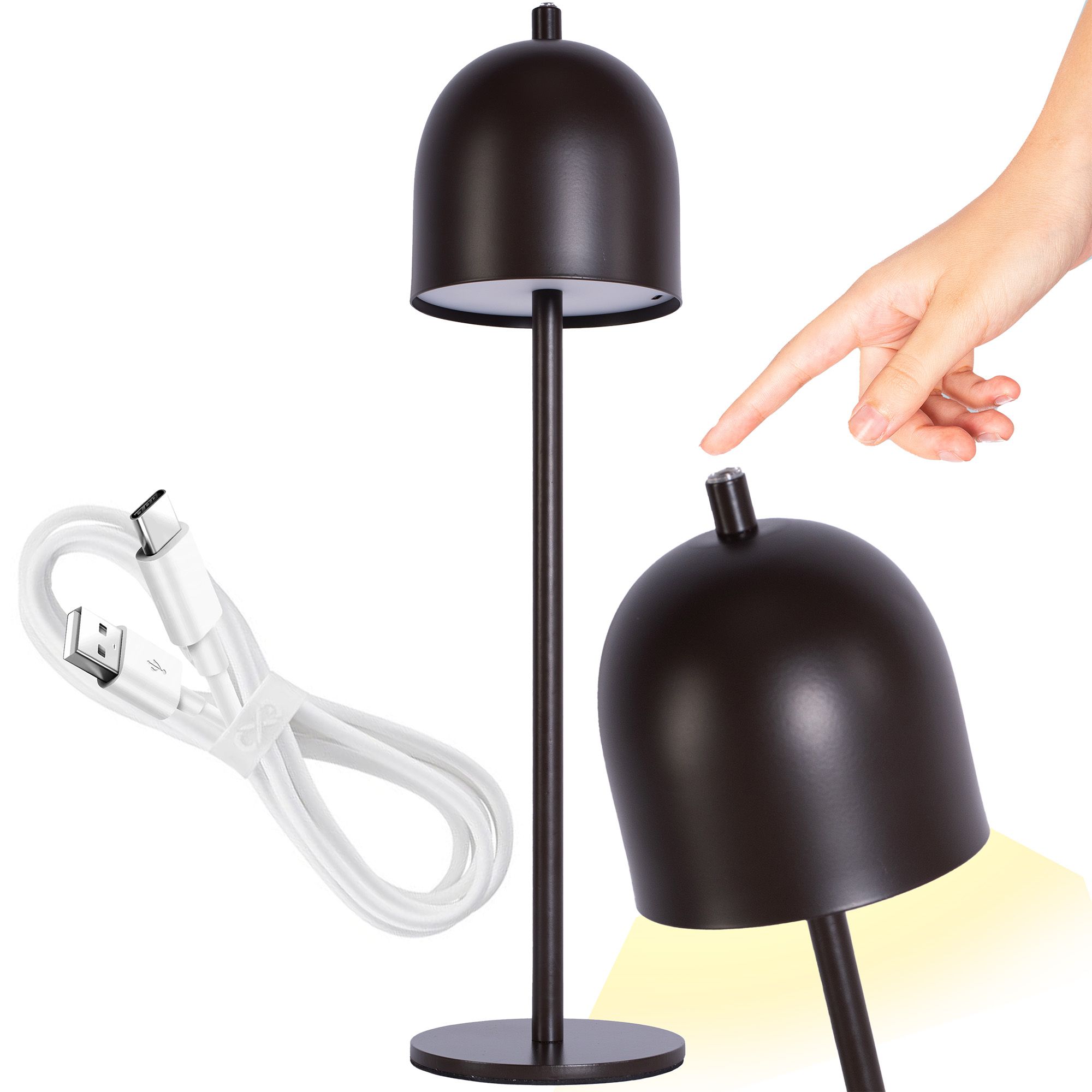 foto del prodotto lampada da comodino app1359 t brown