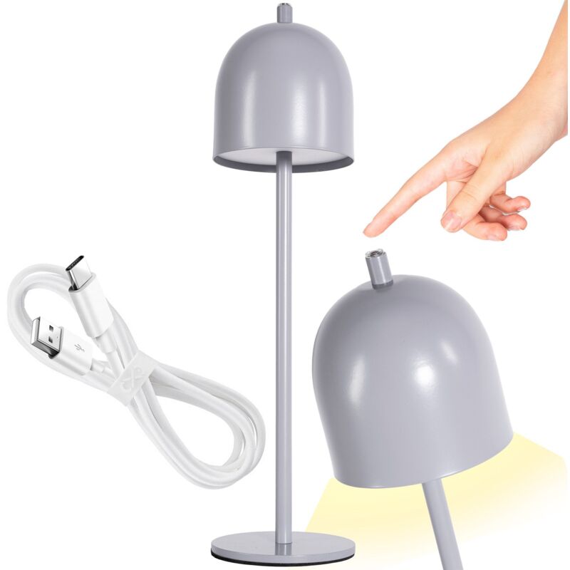 foto del prodotto lampada da comodino app1362 t grey