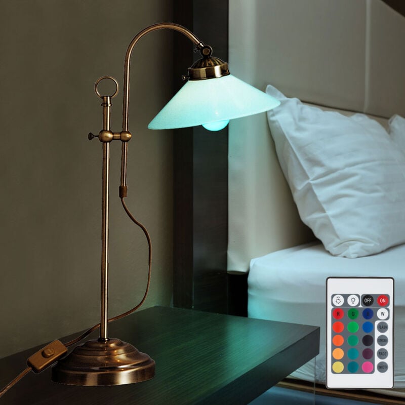foto del prodotto lampada da comodino dimmerabile con telecomando lampada da lettura lampada da tavolo a led lampada da camera da letto regolabile in altezza, metallo