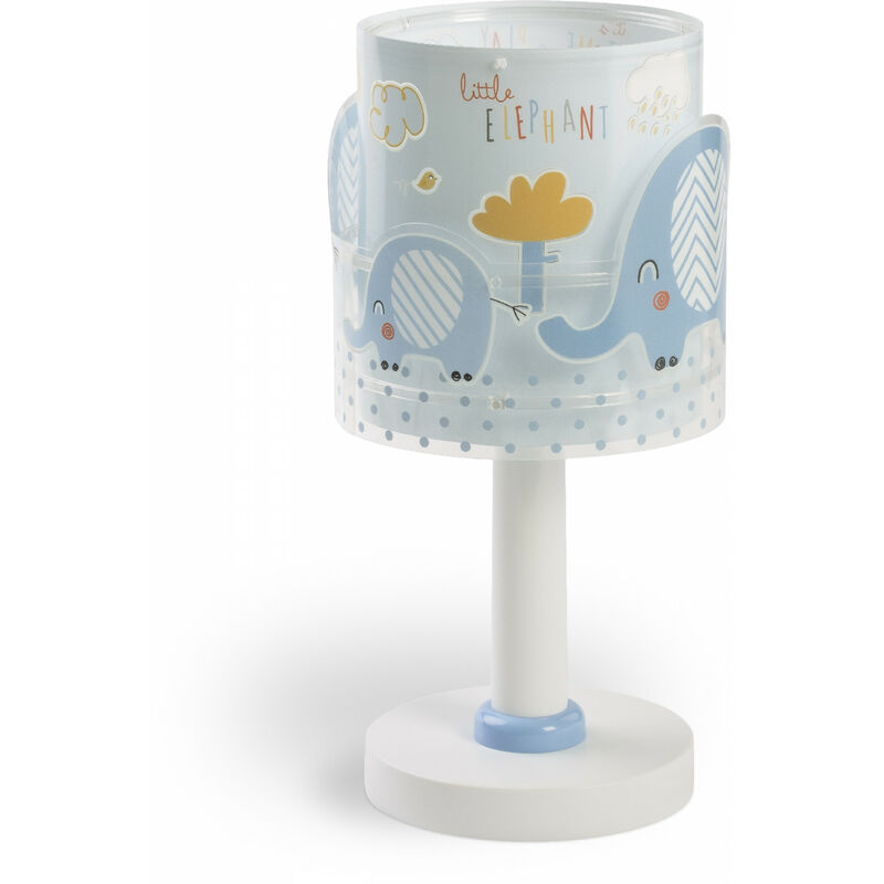 foto del prodotto lampada da comodino elefantini blu
