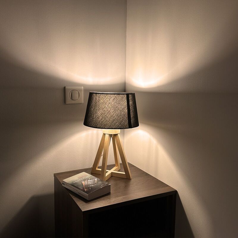 foto del prodotto lampada da comodino in legno hod e27 37 cm