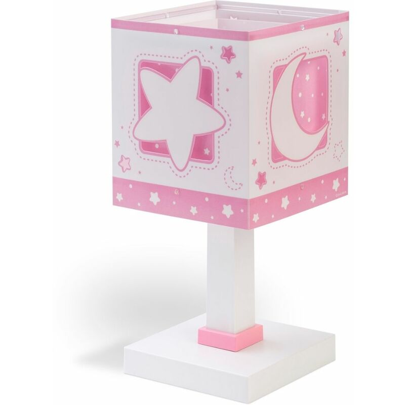 foto del prodotto lampada da comodino luna rosa