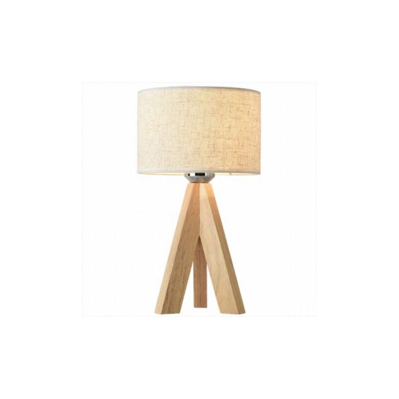 foto del prodotto lampada da comodino medievale, piccola lampada da tavolo a treppiede con paralume in lino, adatta per cameretta dei bambini, soggiorno, camera da