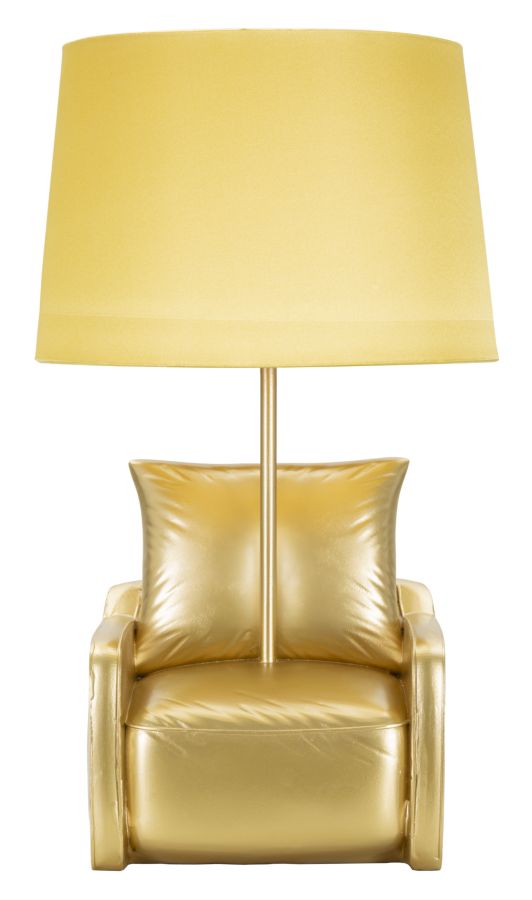 foto del prodotto lampada da comodino midcentury gialla cm 26x46