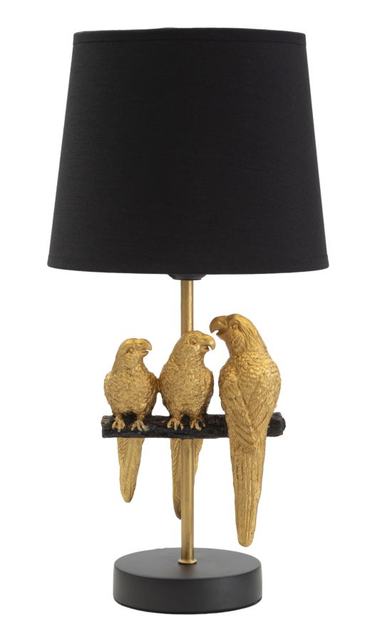 foto del prodotto lampada da comodino pappagallo 20x39 cm in ferro e poliestere
