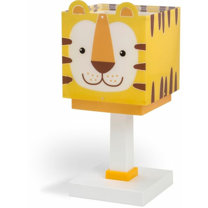 foto del prodotto lampada da comodino piccola tigre multicolor