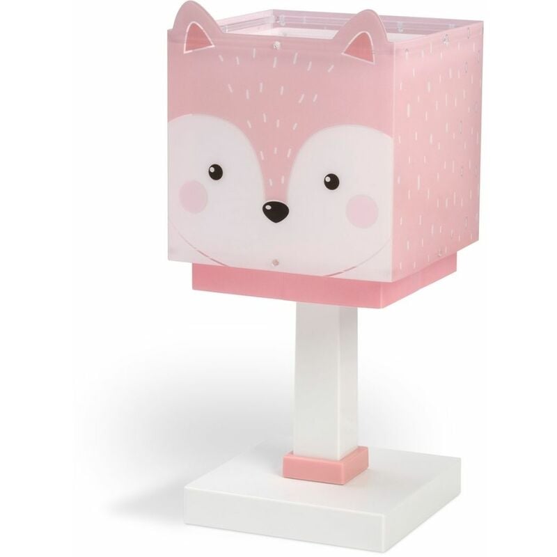 foto del prodotto lampada da comodino piccola volpe rosa