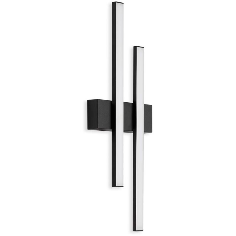 foto del prodotto lampada da esterno a led a 2 luci ip44 4 w nero metallo plastica telefunken