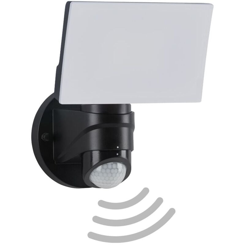 foto del prodotto lampada da esterno a led con sensore di movimento ip44 16w nera plastica telefunken