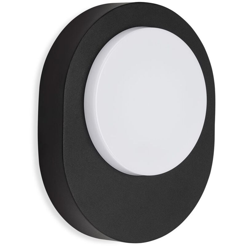 foto del prodotto lampada da esterno a led ip44 8 w nera metallo plastica telefunken