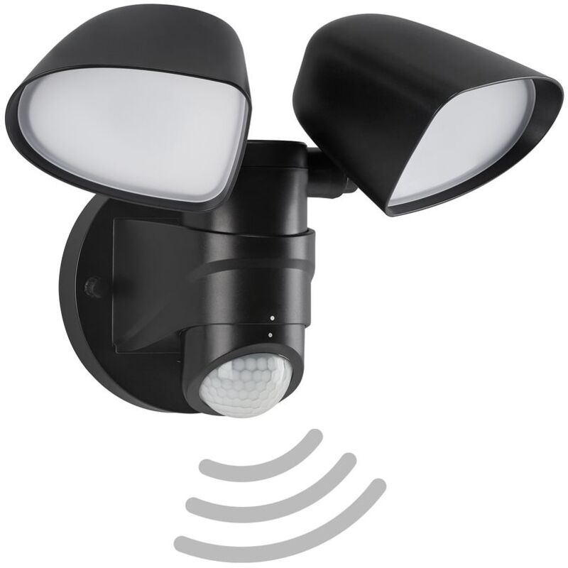 foto del prodotto lampada da esterno a led lampada da esterno con sensore di movimento 10w nero plastica telefunken