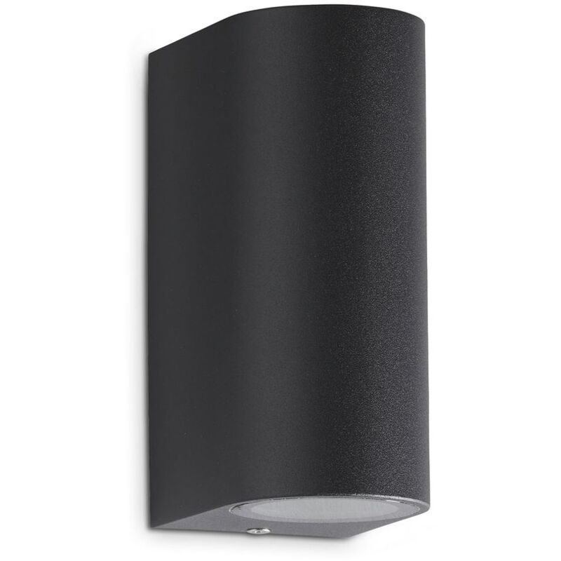 foto del prodotto lampada da esterno a led, lampada da parete incl. 2 x gu10, 5 watt ciascuno, 400 lumen, ip44, antracite, 151x67x92mm lxwxh telefunken