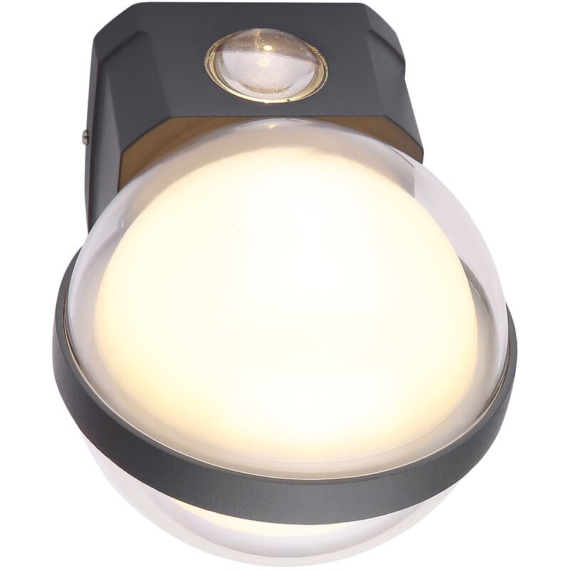 foto del prodotto lampada da esterno alluminio antracite, led globo
