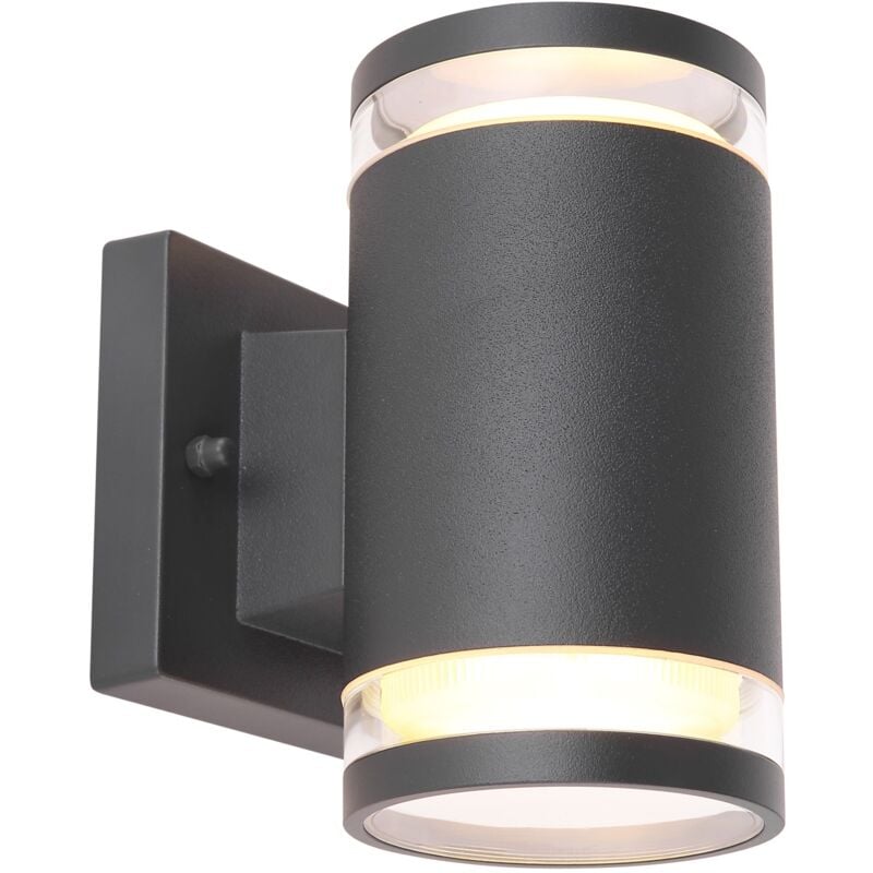 foto del prodotto lampada da esterno alluminio antracite satinato, 2 x gx53 led