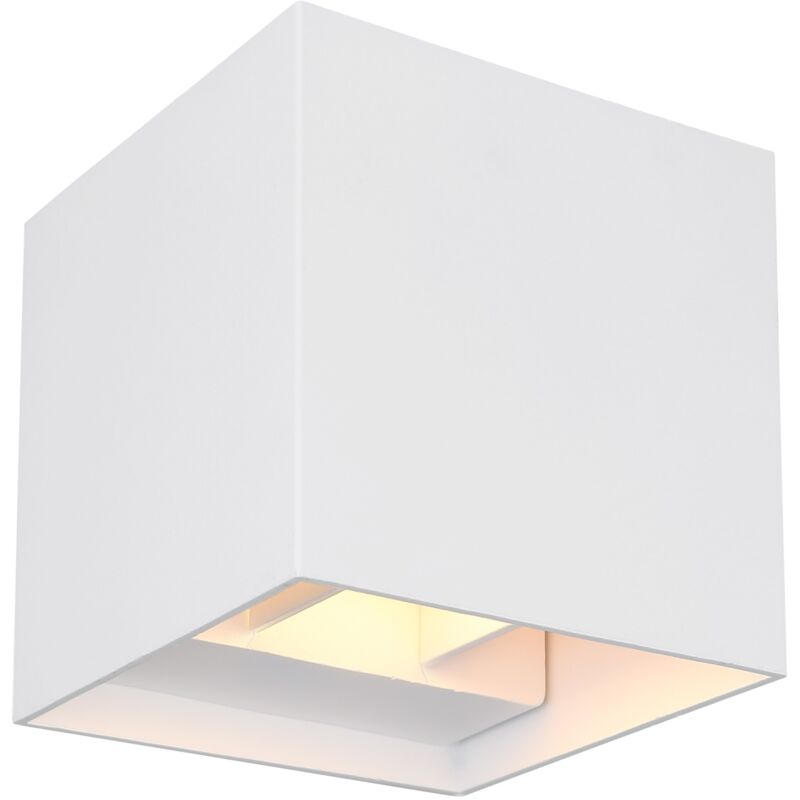foto del prodotto lampada da esterno alluminio pressofuso bianco, 2 x led