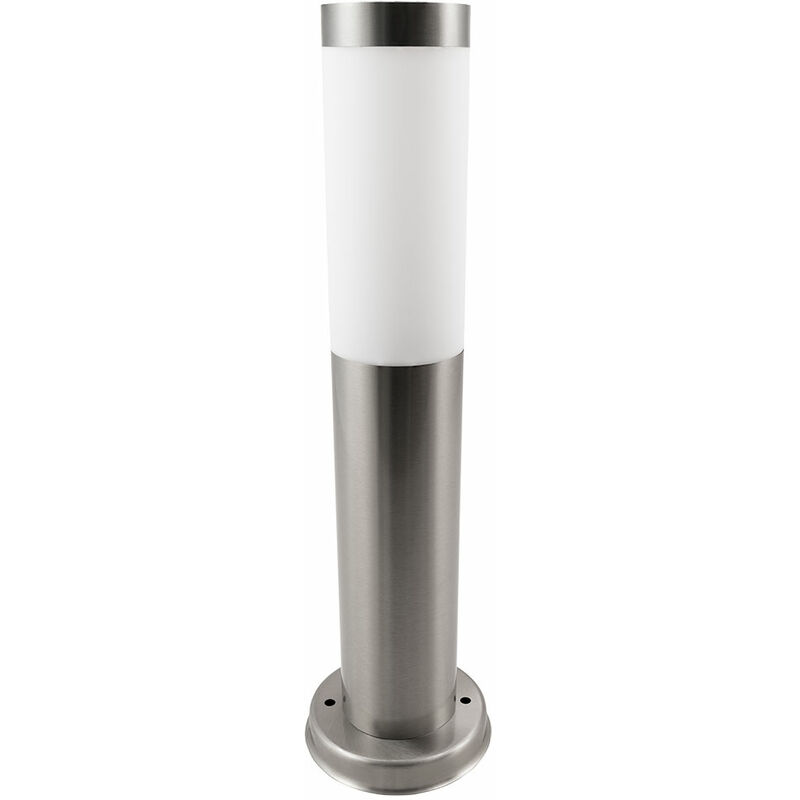 foto del prodotto lampada da esterno, argento, lampada da terra, segnapasso, resistente alle intemperie, lampada da terrazza, acciaio inossidabile, 1x e27, pxh 7,6x45cm