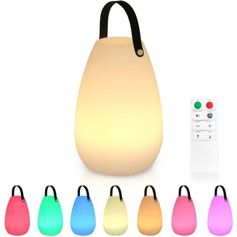 foto del prodotto lampada da esterno con batteria ricaricabile di grandi dimensioni e telecomando lampada da tavolo impermeabile wireless ricaricabile dimmerabile