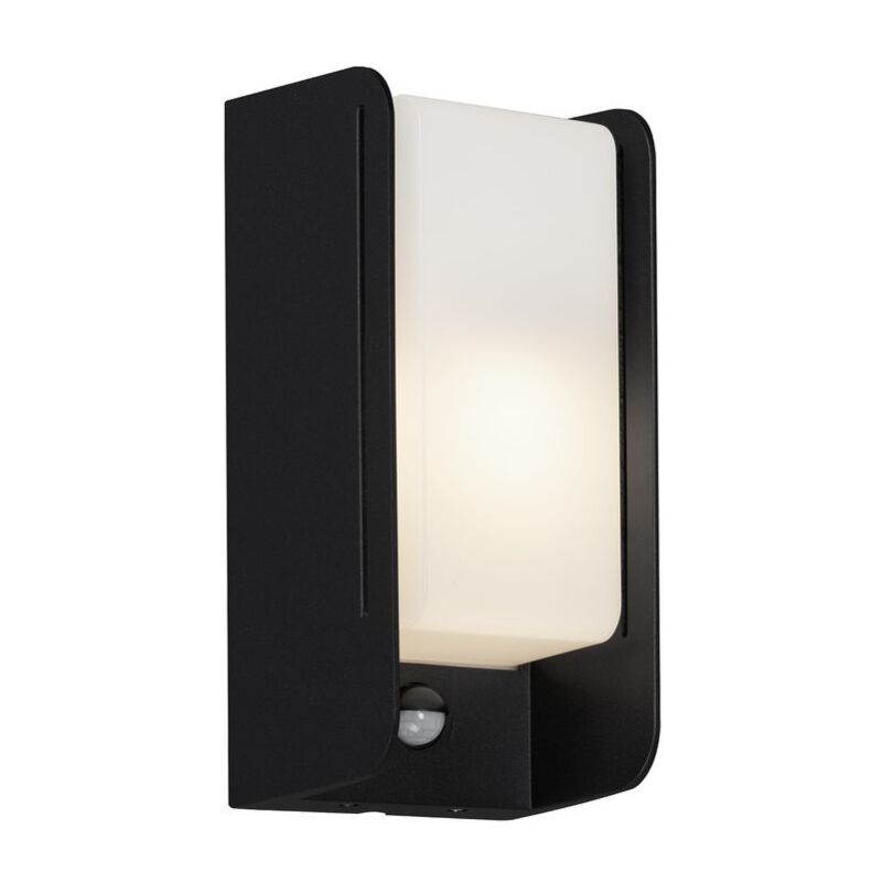 foto del prodotto lampada da esterno con sensore di movimento e27 ip44 12 w metallo nero briloner