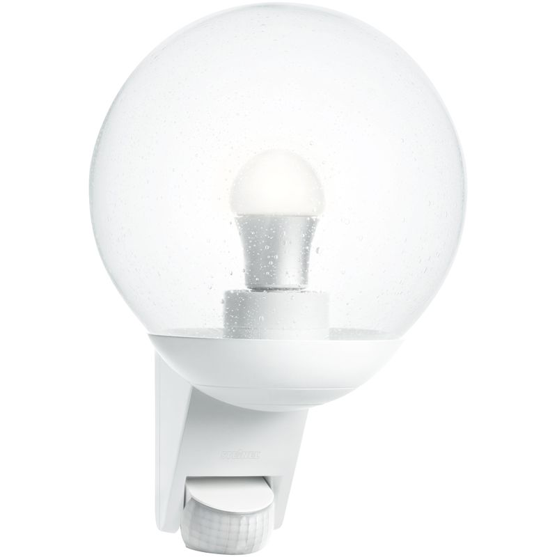 foto del prodotto lampada da esterno l 585 s, lampada da parete con sensore a 180 e portata di 12 m, e27, ingresso casa, bianco - steinel